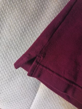 Polo Lacoste Granate Manga Corta Talla S