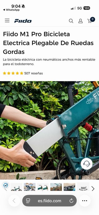 Bicicleta Eléctrica Plegable Fiido M1 Pro