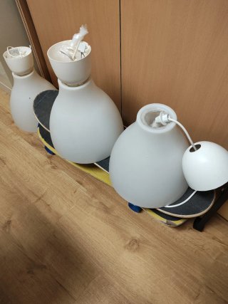 3 Lámparas colgantes Ikea blancas