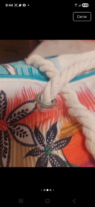 Bolso de playa Dolores Cortés estampado tropical