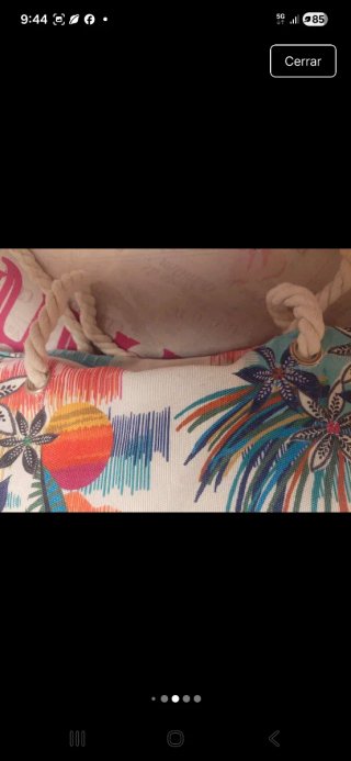 Bolso de playa Dolores Cortés estampado tropical