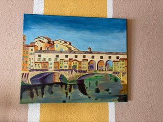 Cuadro al óleo Puente de Florencia