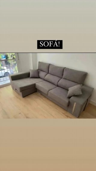 Divano chaise longue con baule