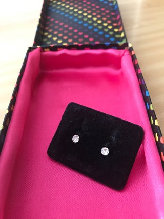 Pendientes brillantes plata