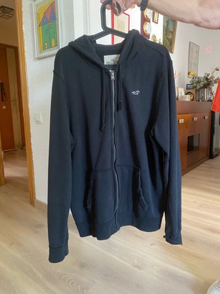 Sudadera Hollister Negra con Cremallera