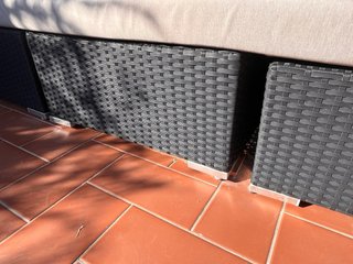 Sofá exterior modular negro