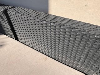Sofá exterior modular negro