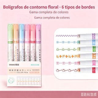 Set 6 bolígrafos decorativos NUEVO