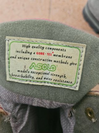 Botas de montaña Asolo grises y rosas