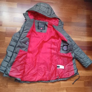 Chaqueta Norway gris y roja