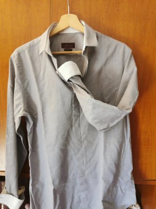 Camicia Zara Uomo Grigia Taglia M
