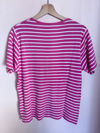 Camiseta rayas rosa y blanca SURE XL