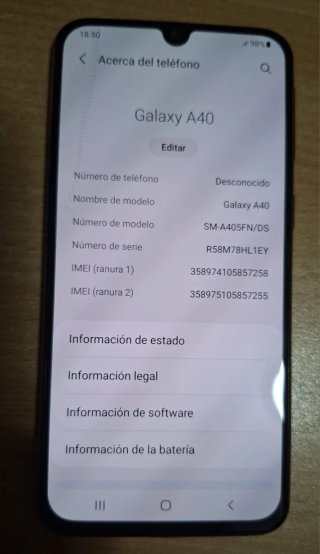 Samsung Galaxy A40 Coral