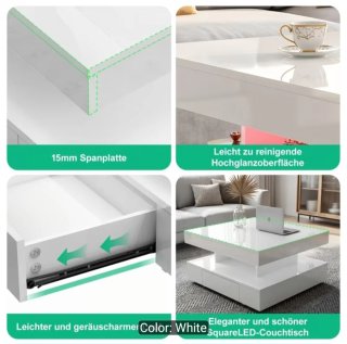 Tavolino LED con 2 cassetti
