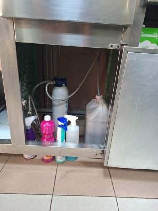 Mueble cafetero acero inoxidable