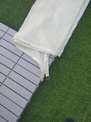 Toldo vela cuadrado beige