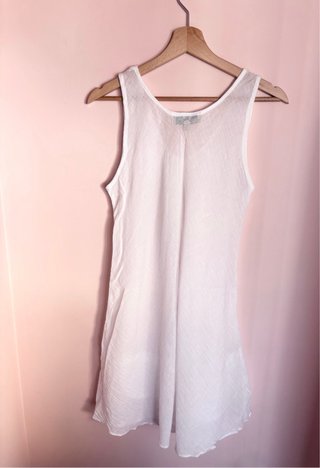Vestido blanco algodón estilo ibicenco S