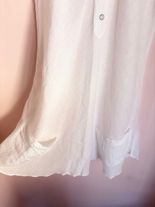 Vestido blanco algodón estilo ibicenco S