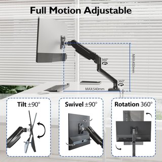 Brazo Soporte Monitor Ajustable Full Motion