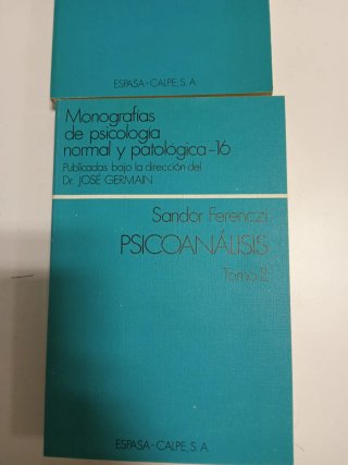 PSICOANÁLISIS. 2 TOMOS. MONOGRAFÍAS DE PSICOLOGÍA