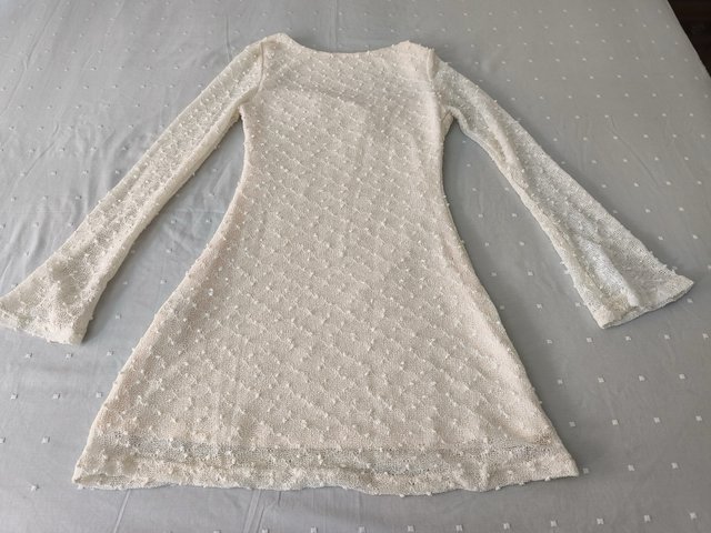 Vestido blanco manga larga