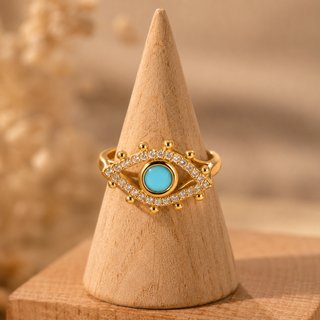 Anillo Ojo Turco Acero Inoxidable
