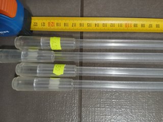 Lotto 4 Tubi Capillari Plastica Trasparente