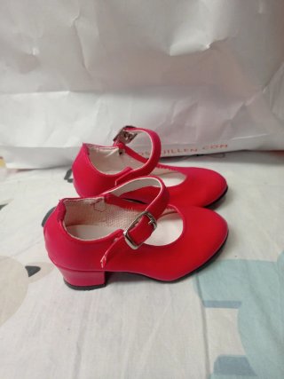 Zapatos flamenca niña rojos
