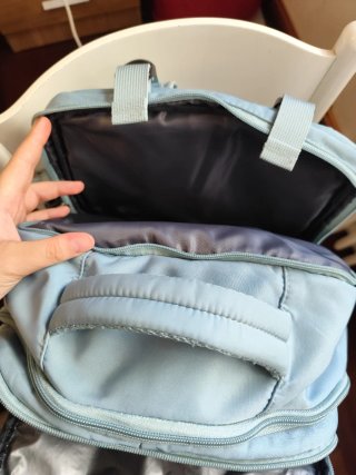 Mochila de viaje cabina azul y gris