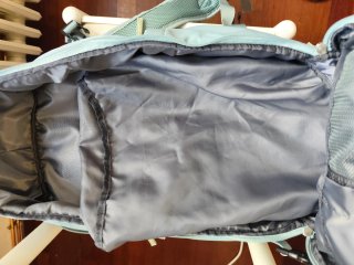 Mochila de viaje cabina azul y gris