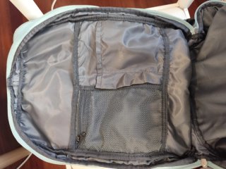 Mochila de viaje cabina azul y gris