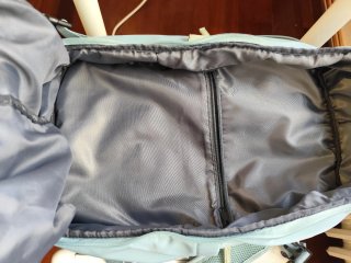 Mochila de viaje cabina azul y gris