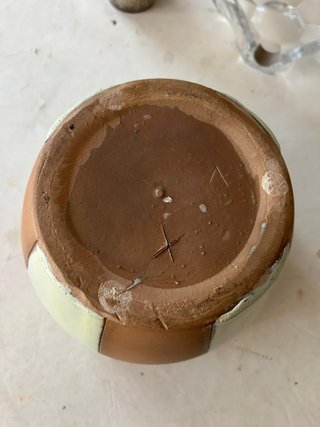 Macetero de cerámica dos tonos