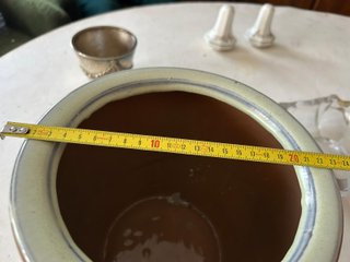 Macetero de cerámica dos tonos
