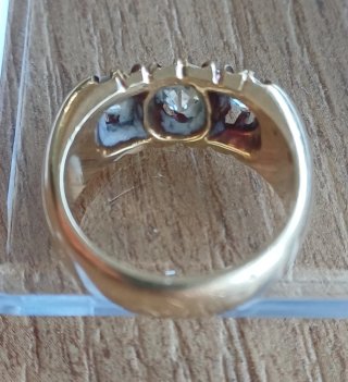 Anillo oro 3 diamantes