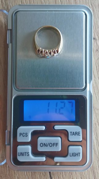 Anillo oro 3 diamantes