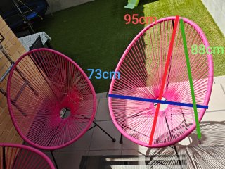 Conjunto jardín: banco y 2 sillones