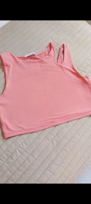 Top Corto Easy Wear Salmón Talla L