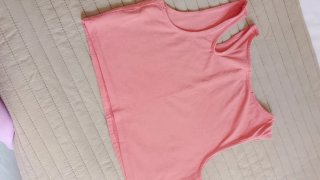 Top Corto Easy Wear Salmón Talla L
