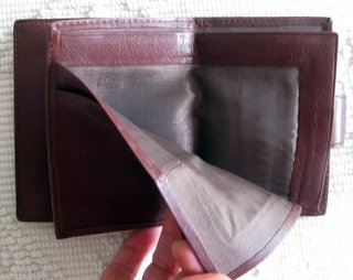 Cartera y monedero marrón