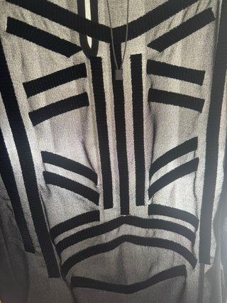 Camisa negra semi transparente talla única