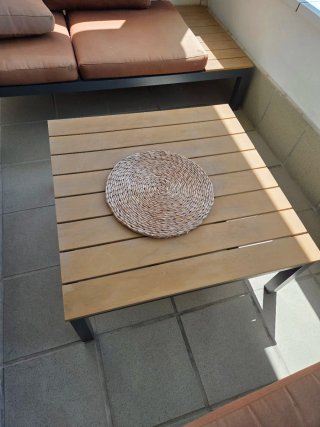 Conjunto Muebles Terraza Marrón y Negro