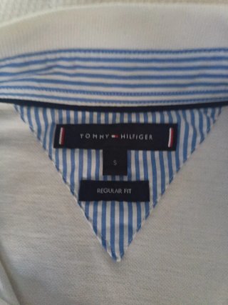 Polo Tommy Hilfiger blanco manga corta