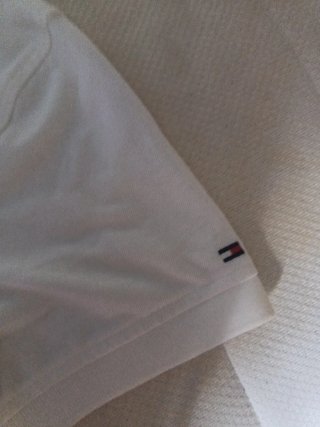 Polo Tommy Hilfiger blanco manga corta
