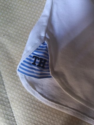 Polo Tommy Hilfiger blanco manga corta