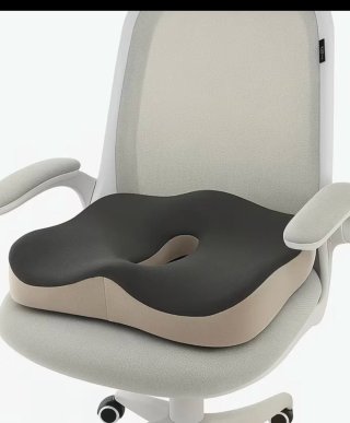Cojín Ergonómico Viscoelástico Beige/Negro