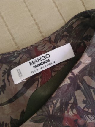 Vestido Mango Talla M Estampado Floral