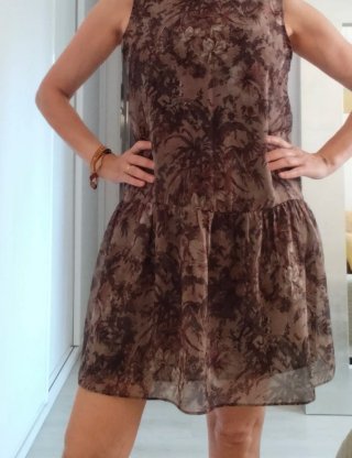 Vestido Mango Talla M Estampado Floral