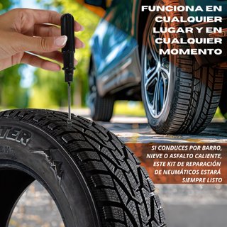 Kit Reparación Pinchazos Coche 41 Piezas