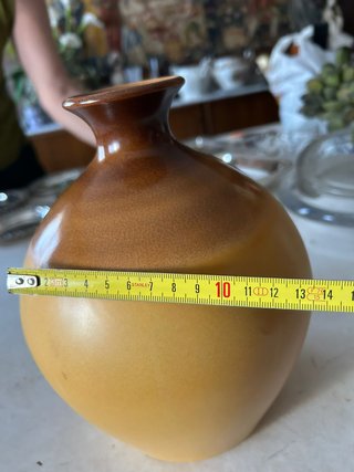 Bonito jarrón cerámica dos tonos